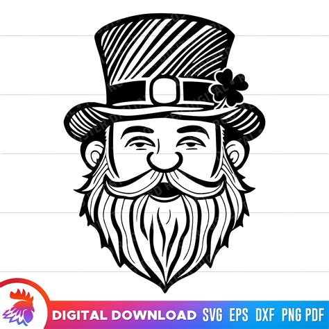 Leprechaun Svg, Leprechaun Face Svg, St. Patrick's Day Leprechaun Svg ...