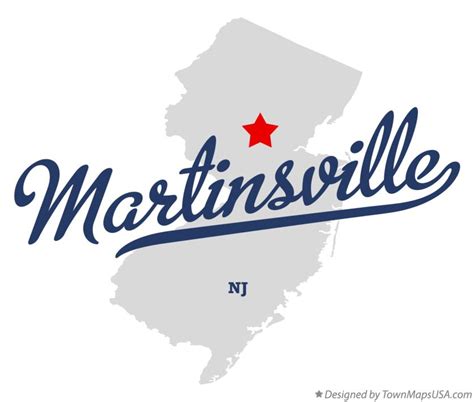 Map of Martinsville, NJ, New Jersey