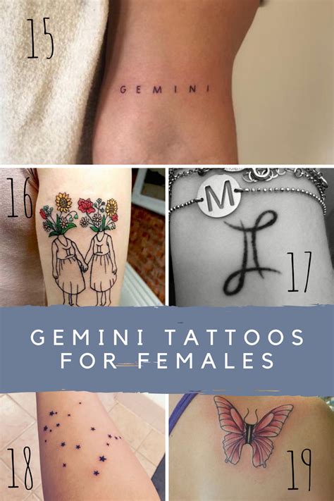 29 Unique Gemini Twin Tattoo Ideas - tattooglee Gemini Sign Tattoo ...