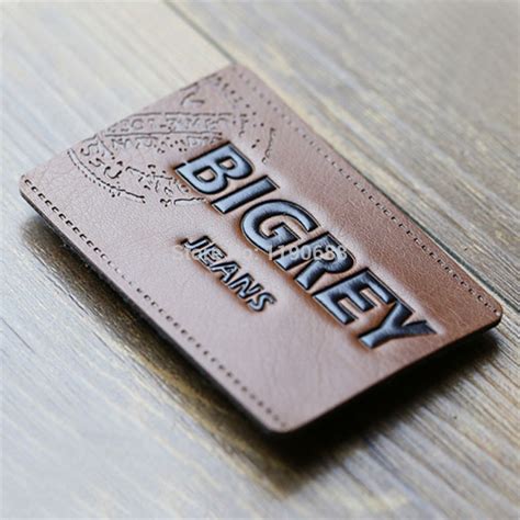 Custom PU Leather Label/leather patch for jeans 500pcs/lot | Leather ...