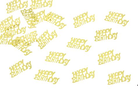 Confetti Happy Birthday 10mm Gold | Merrypak