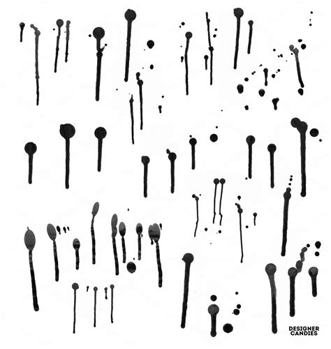 Drippy Brushes - 40 Dripping Brushes for Photoshop - DesignerCandies