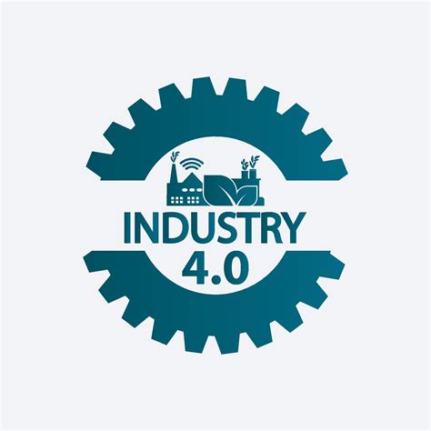 Industry 4.0 icon,logo factory,technology concept.vector illustration ...