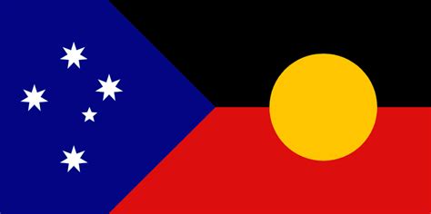 Australia flag redesign (Aboriginal) #1 by MagnumDrako25 on DeviantArt