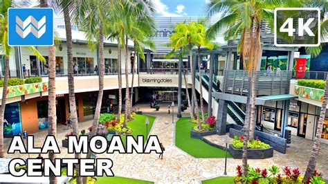 [4K] Ala Moana Shopping Center in Honolulu, Hawaii USA - Mall Walking ...