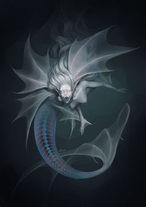 ArtStation - deep sea mermaid, Ester Zejn Mythical Creatures Art ...