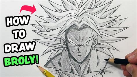 How To Draw BROLY For Beginners! - Step By Step Tutorial! - YouTube