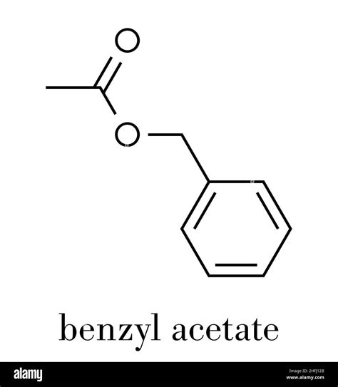 Benzyl acetate molecule. Skeletal formula Stock Vector Image & Art - Alamy