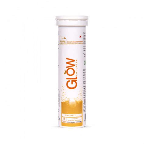 Buy Glow Glutathione Collagen Effervescent - Pineapple, 15 Tablets ...