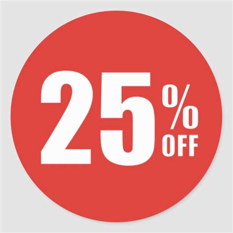 25% Twenty Five Percent OFF Discount Sale Sticker | Zazzle | Discount ...