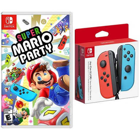 SNG Trading: Nintendo Switch Super Mario Party and Neon Blue and Red ...