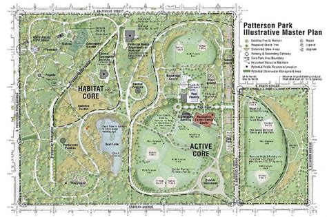 Patterson Park Illustrative Master Plan | Patterson park, How to plan ...