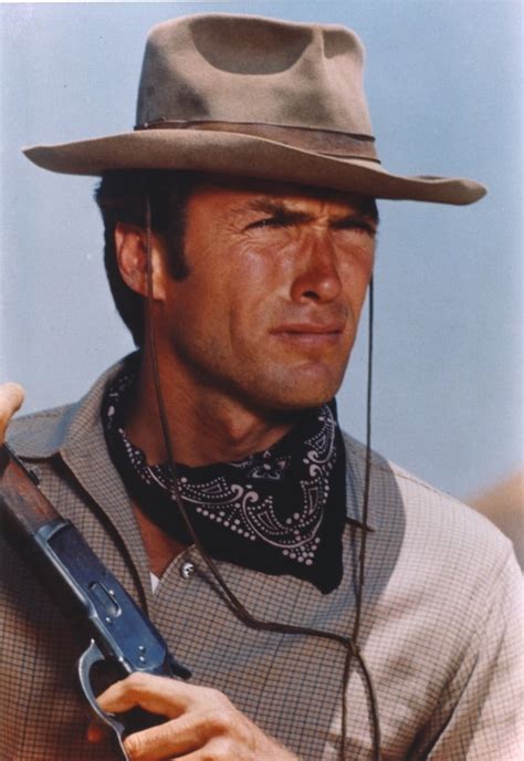 Clint Eastwood Movie Scene in Cowboy Hat with Black Scarf Photo Print ...