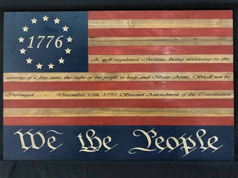 We the People United States 1776 American Flag Sign 2nd | Etsy