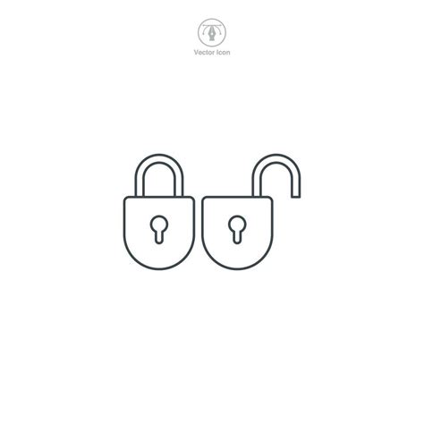 padlock icon symbol vector illustration isolated on white background ...