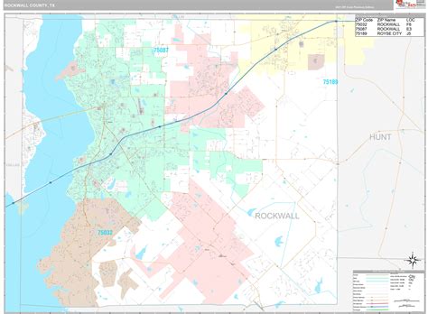 Rockwall County, TX Wall Map Premium Style by MarketMAPS