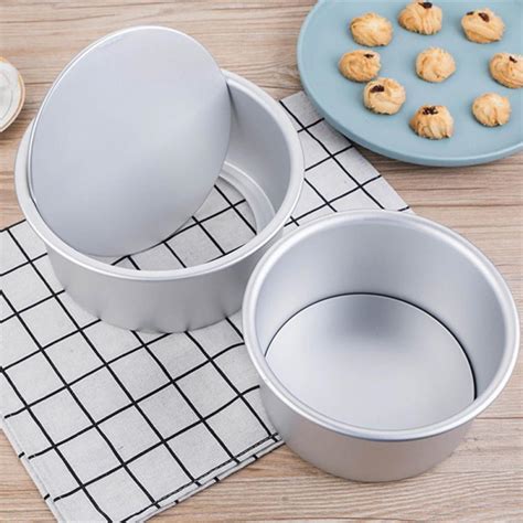 8 Inch Round Cake Pan Stainless Steel Baking Pan with Removable Bottom ...