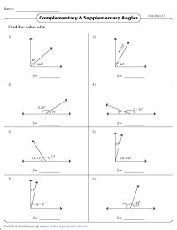 19+ Complementary Supplementary And Vertical Angles Worksheet Pdf ...