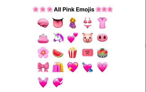 +20 Pink Emojis & Meanings (Copy & Paste) - Eggradients.com