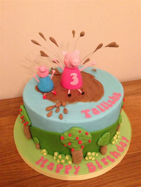 Peppa pig theme cake | My cakes and sugar art. | Pinterest