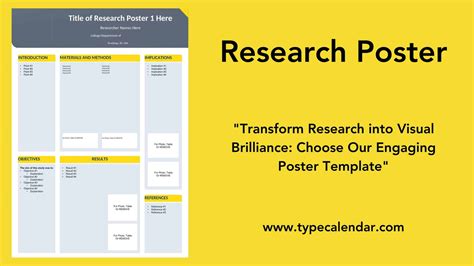 Free Printable Research Poster Templates [Word, PDF] Portrait 48x36