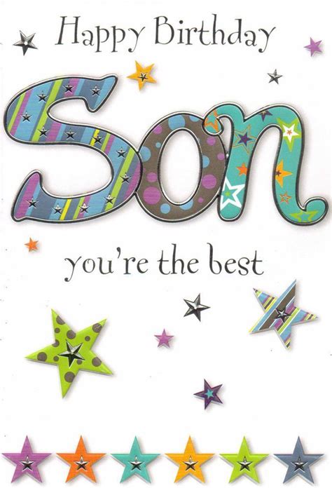 open SON happy birthday card - 5 x cards to choose - #birthday #card # ...