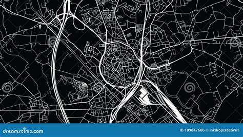 Urban Vector City Map of Mechelen, Belgium Stock Vector - Illustration ...