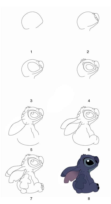 Draw Stitch step by step by GrayAliEN on DeviantArt