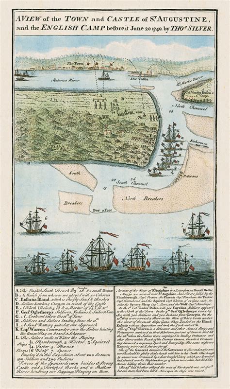 St. Augustine, Showing Georgian Attack, 1740, Silver | Visit St Augustine