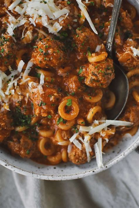 Homemade Spaghettios with Meatballs - KendellKreations