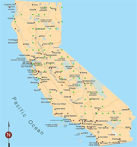 california cities map - Free Large Images