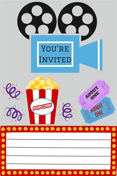 FREE Printables | Printable Movie Night Invite