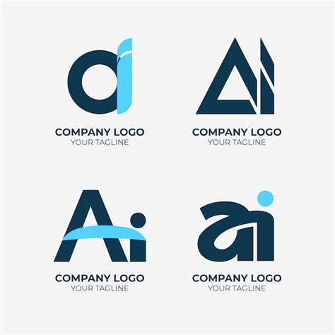 Free Vector | Flat design ai logo collection