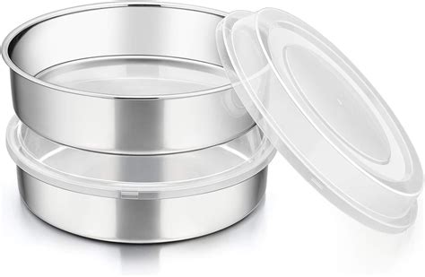 Amazon.com: 8-inch Round Baking Cake Pan with Lid, P&P CHEF Stainless ...