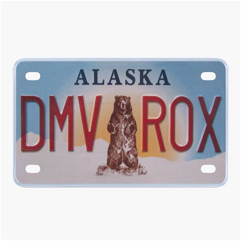 3d alaska license plate