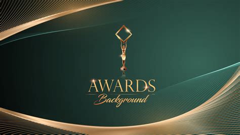 Green Gold Award Background, luxury graphic. Abstract Background, Royal ...