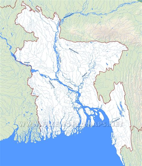 Bangladesh Physical Map