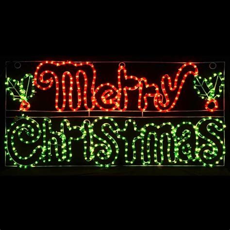 Spread Festive Cheer with this LED Rope Light Merry Christmas Sign