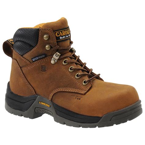 Women's Carolina® 6" Waterproof Broad Safety Toe Boots - 166257, Work ...