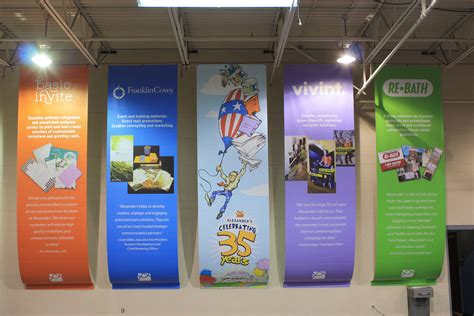 Floor-to-ceiling banners honoring some of our customers. Business ...