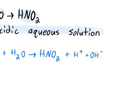 SOLVED: Nitrous acid (HNO2) disproportionates in acidic solutionto ...