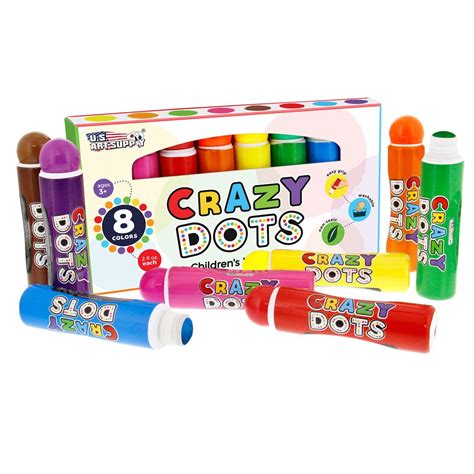 8 Color Crazy Dots Markers - Children's Washable Easy Grip Non-Toxic ...