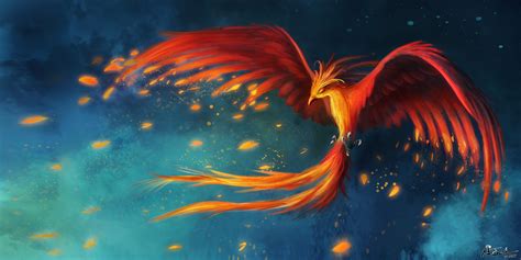 Majestic Phoenix: A Stunning HD Fantasy Wallpaper