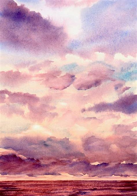 Watercolor Sunset Sky at PaintingValley.com | Explore collection of ...