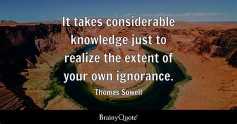 Thomas Sowell - It takes considerable knowledge just to...