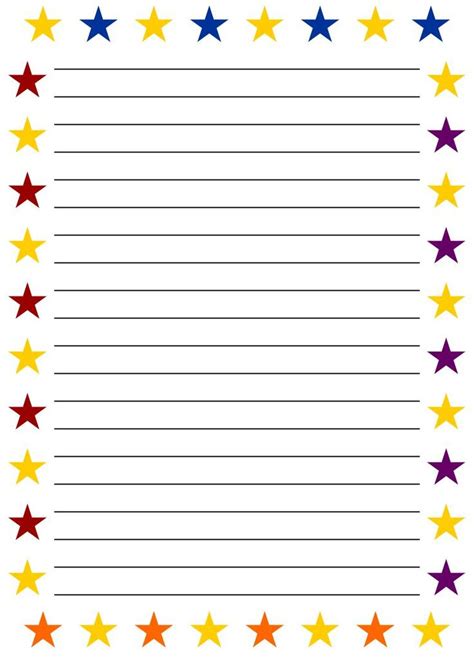 Printable Lined Paper with Borders | Printable lined paper, Free ...