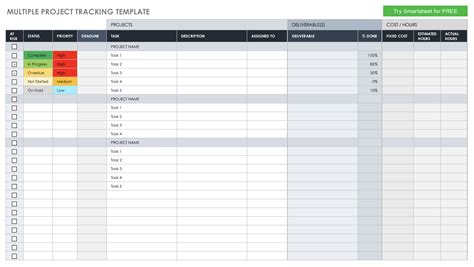 Multiple Project Tracking Template | Excel Templates