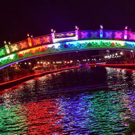 View of Malacca River at Night, a Popular Nightlife Spot with Bars and ...