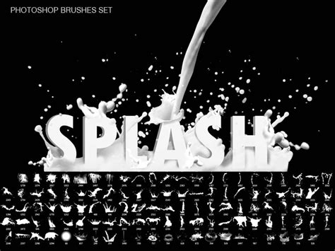 Buy PHOTOSHOP, MILK BRUSH, Photoshop Brushes, Milk, Splash, Milk Splash ...