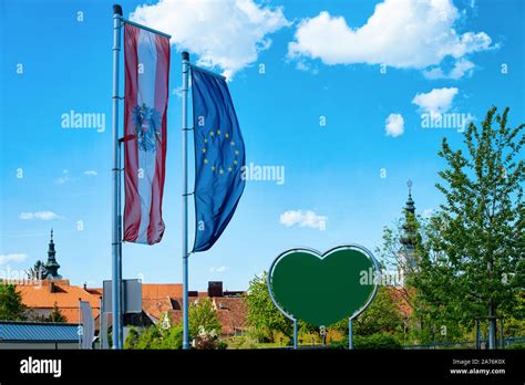 Modern european empty green Traffic warning road sign Stock Photo - Alamy